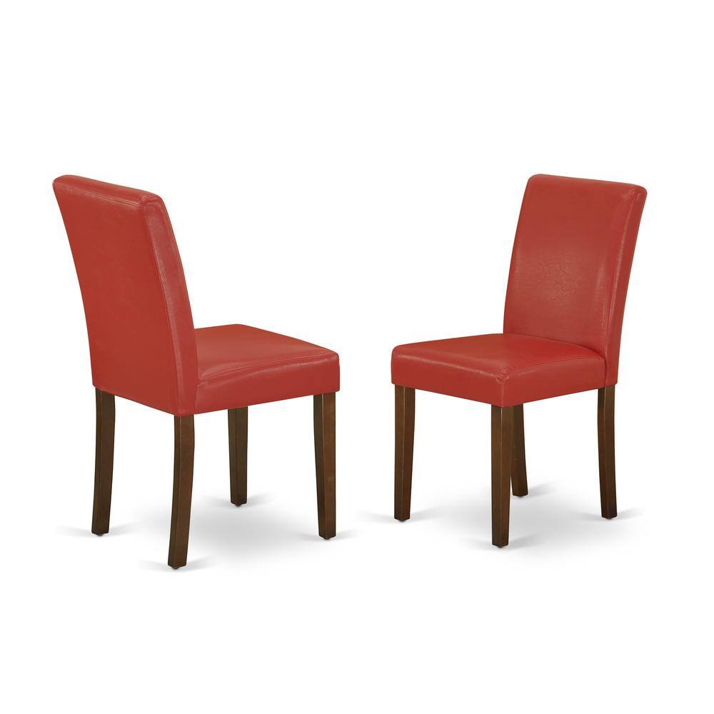 Alt View 2. East West Furniture - AMAB3-MAH-72 3 Piece Dining Table Set - 1 Kitchen Table and 2 Firebrick Red Dining Chairs - Mahogany Finish - Mahogany.