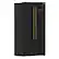 Angle. Forno Appliances - Salerno 15.6 Cu. Ft. Freestanding Side-by-Side Refrigerator with Customizable Handles in Antique Brass - Black.
