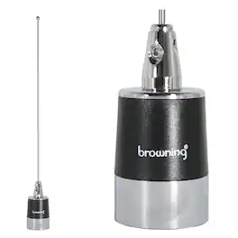 Browning - 450 MHz to 490 MHz No Ground Plane UHF 2.4-dBd Gain 13" Tall Tunable NMO Antenna 20-MHz Bandwidth BR-175 - Silver