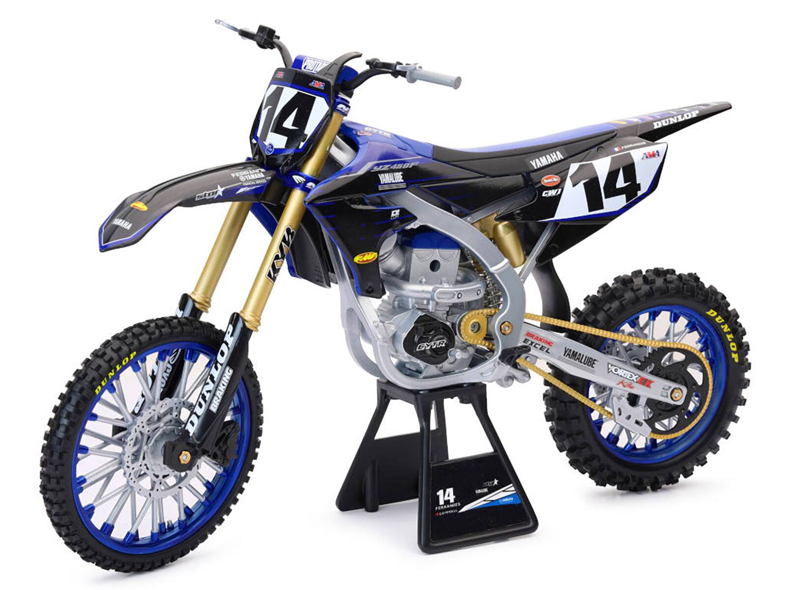 C N 14 FEOAN OTAMANA tm RANA IA DUNLOP e DUNLOP BRAKING MZASOF YAMALUBE cAP GYIR noting_toRAN 14 DUNLOP YAMAHA AMA CW 14 EXCEL YAMALUBE DUNLOP ORIXEK
