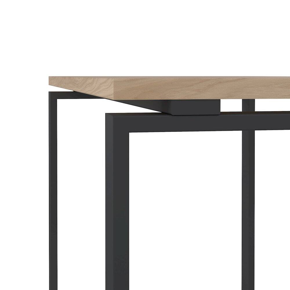 Back. Tvilum - Sign Home Office Writing Office Desk, Jackson Hickory/Matte Grey - Brown.
