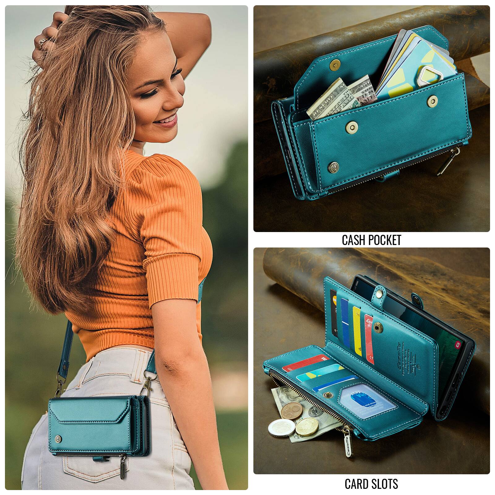 CASH POCKET  
CARD SLOTS
