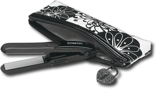 Front Standard. Conair - 1/2" Mini Straightening Iron - Black.
