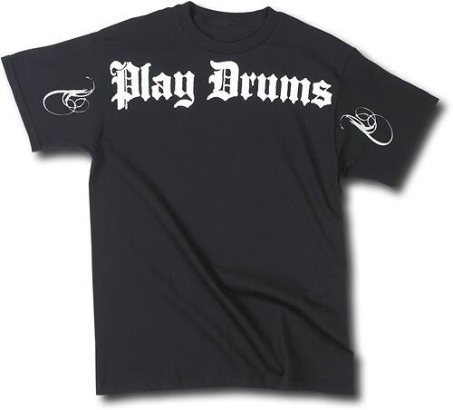 Front Standard. DW - Short Sleeve DW Play Drums T-Shirt (Extra Extra Large) - Black.
