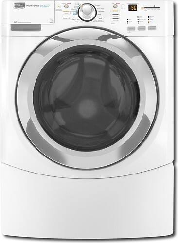 Front Standard. Maytag - 4.4 Cu. Ft. 11-Cycle SuperSize Capacity Maxx Steam Washer - White.