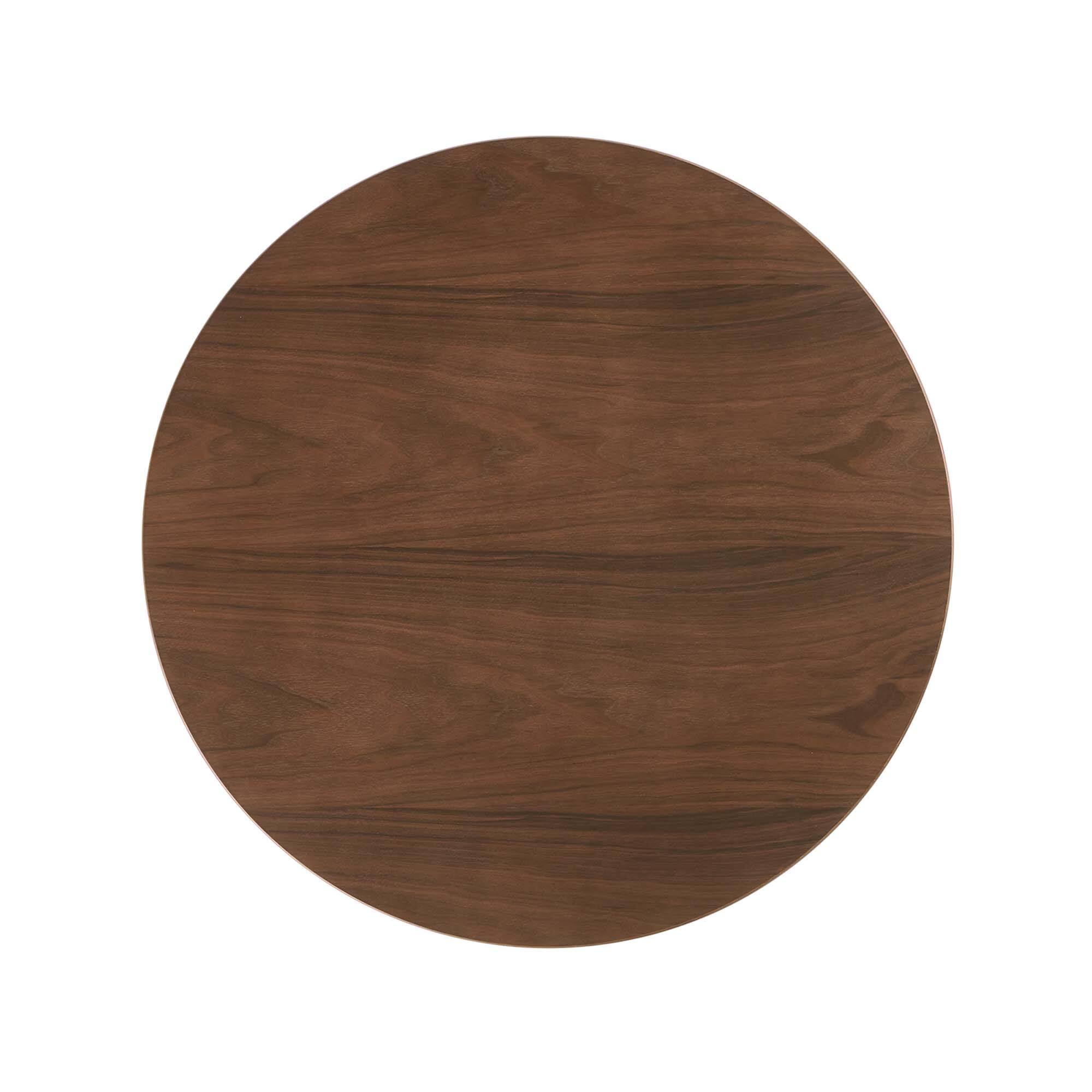Alt View 2. Modway - Lippa Round 36" Dining Table - Walnut.