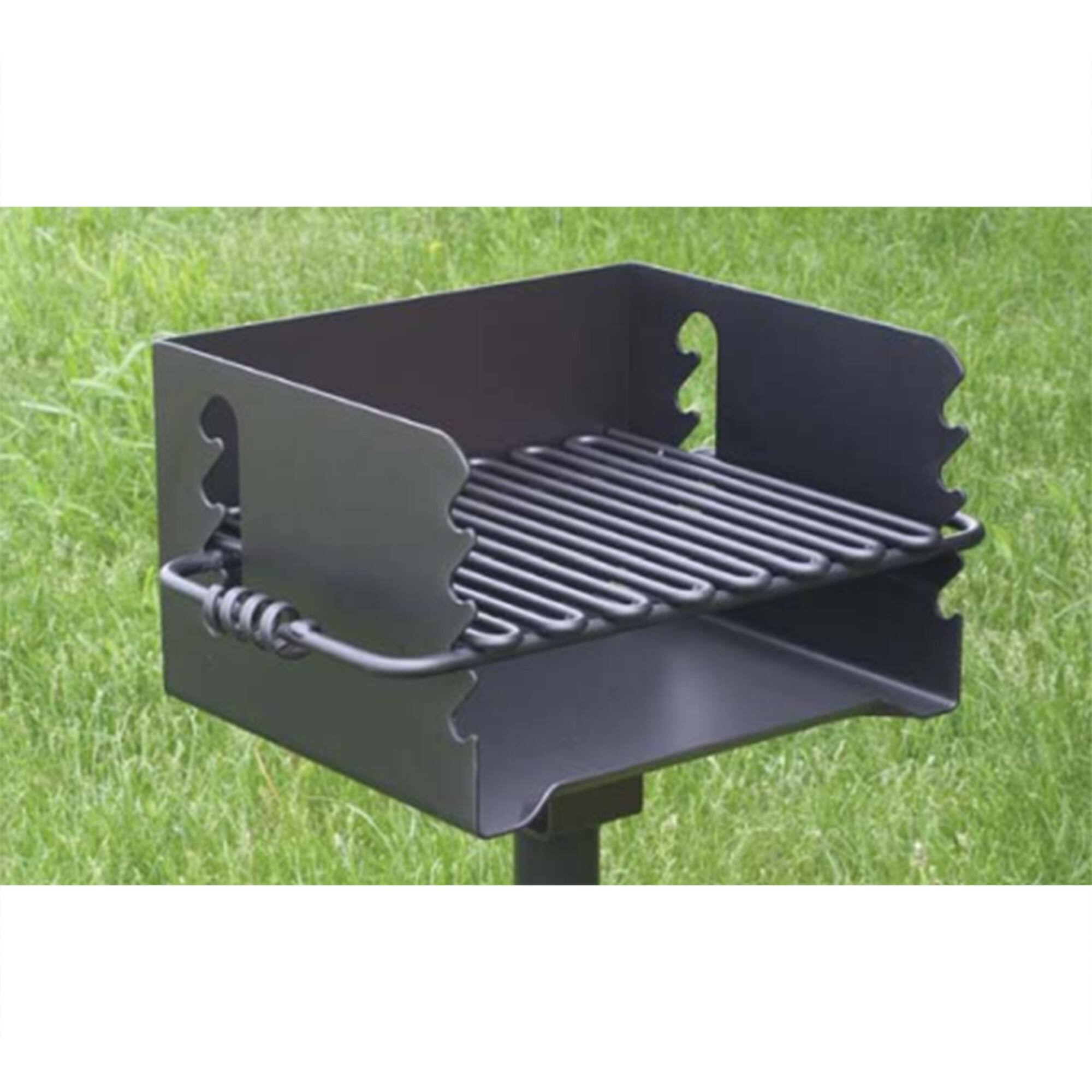 Alt View 3. Pilot Rock - Pilot Rock CBP-135 Park Style Outdoor Camping BBQ Charcoal Grill with Swivel - Black.