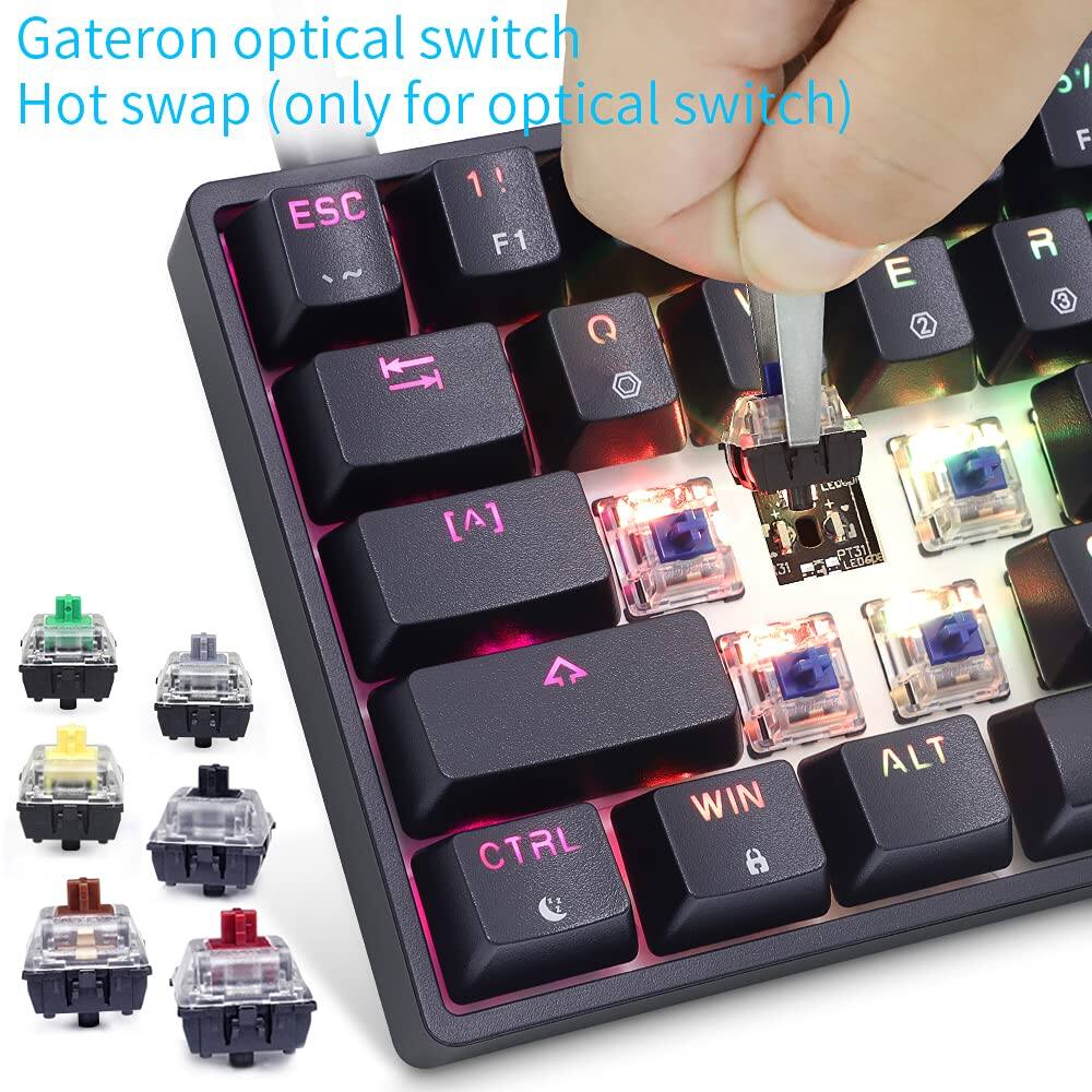 Gateron optical switch  
Hot swap (only for optical switch)