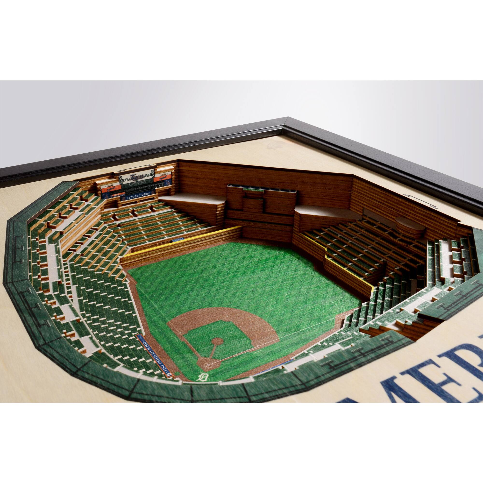 Alt View 2. YouTheFan - Detroit Tigers 25.5" x 19.5" Comerica Park Stadium Views Wall Art - Multicolor.