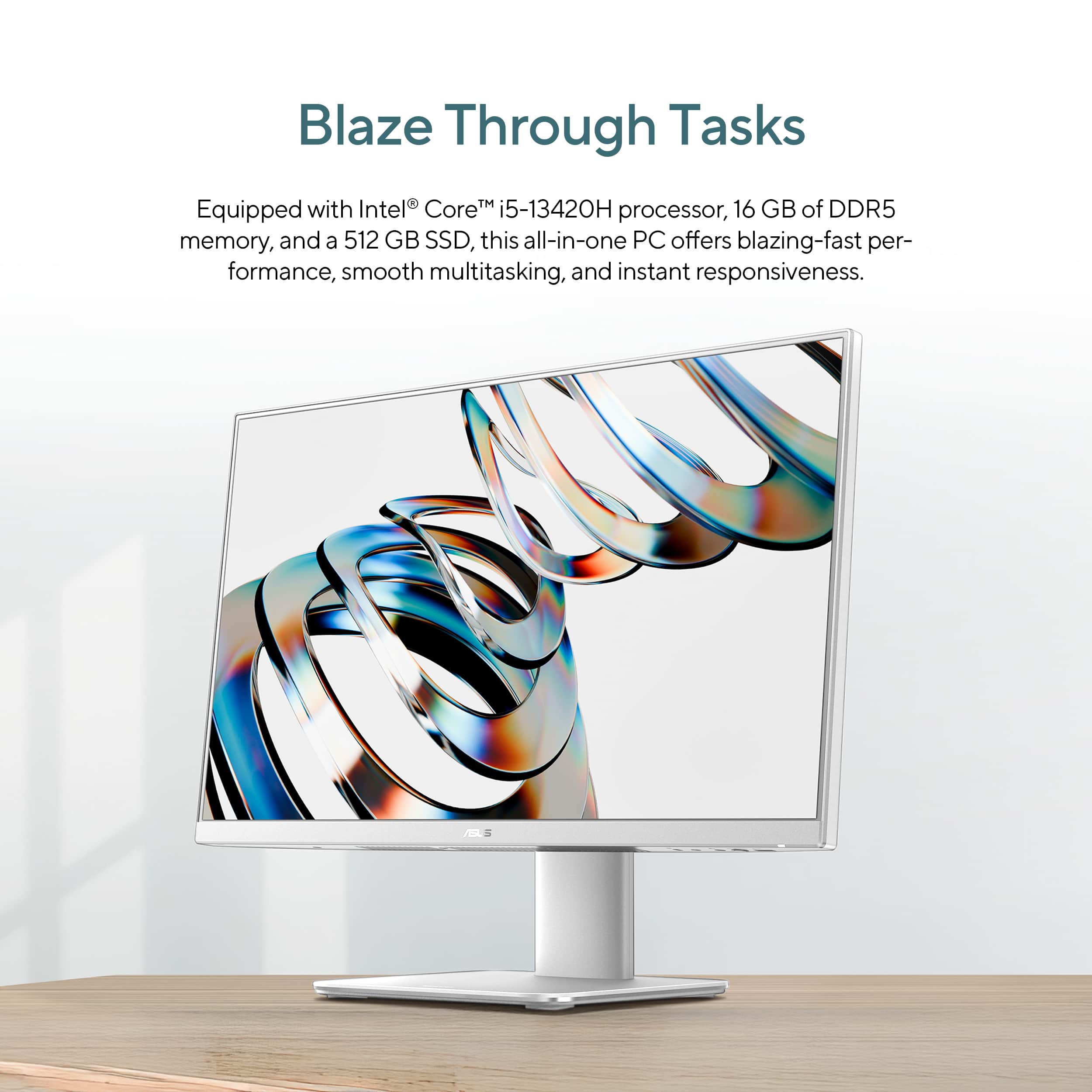 Blaze Through Tasks: Equipped with an Intel Core i5-13420H processor, 16 GB of DDR5 memory, and a 512 GB SSD, this all-in-one PC offers blazing-fast performance, smooth multitasking, and instant responsiveness.