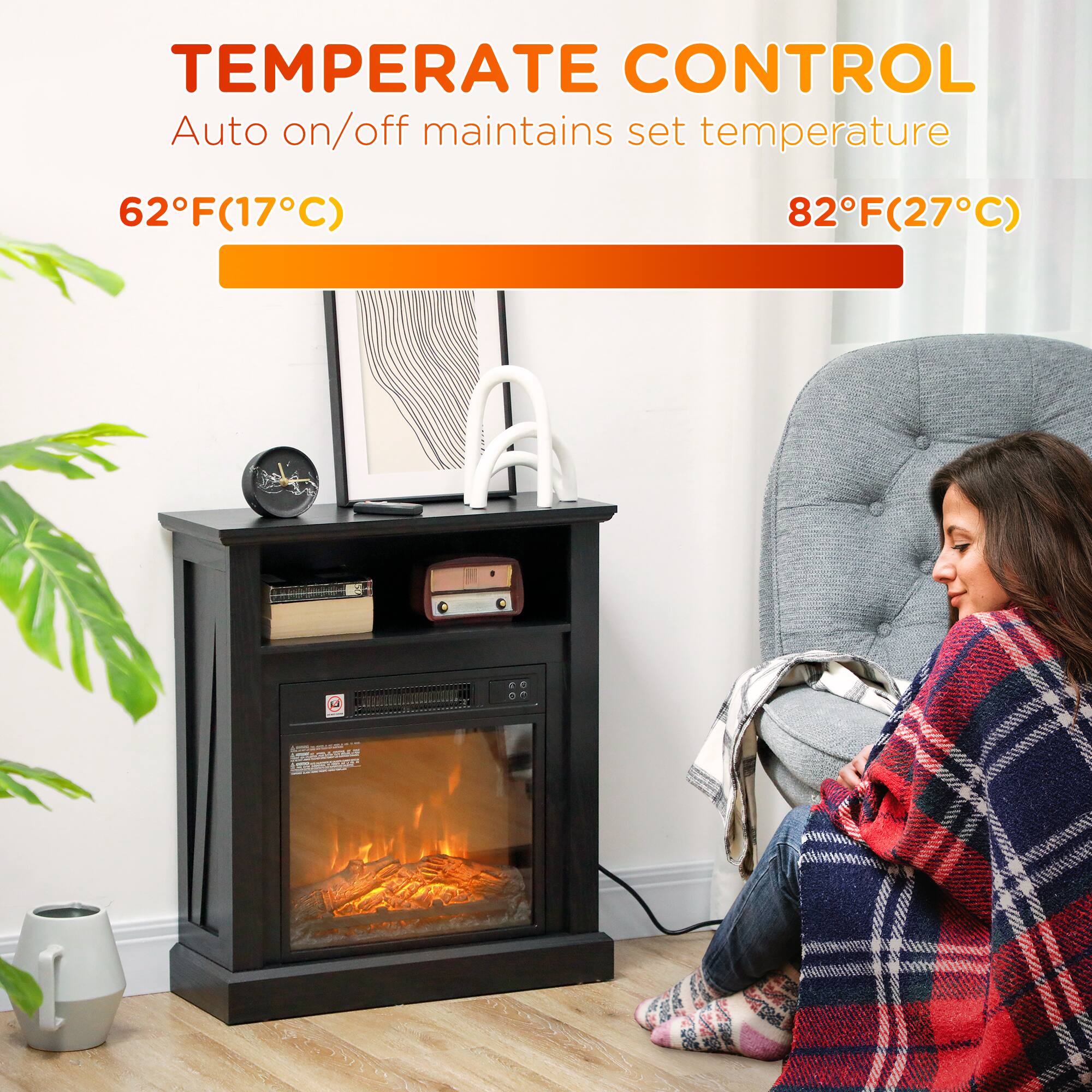 TEMPERATE CONTROL  
Auto on/off maintains set temperature  

62°F (17°C)  
82°F (27°C)