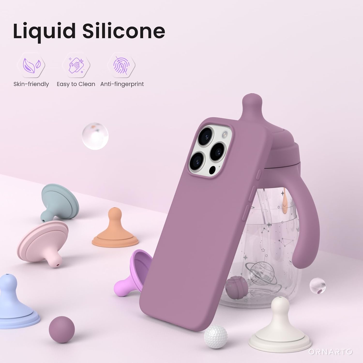 Liquid Silicone Skin-friendly Easy to Clean Anti-fingerprint ORNARTO