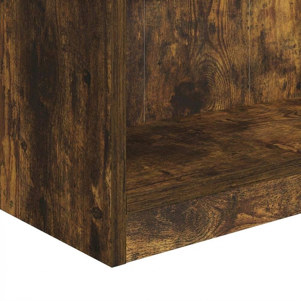Alt View 2. FurniFact - Amber Pine 5-Tier Shelf Bookcase with Ample Storage Space - Amber Pine.