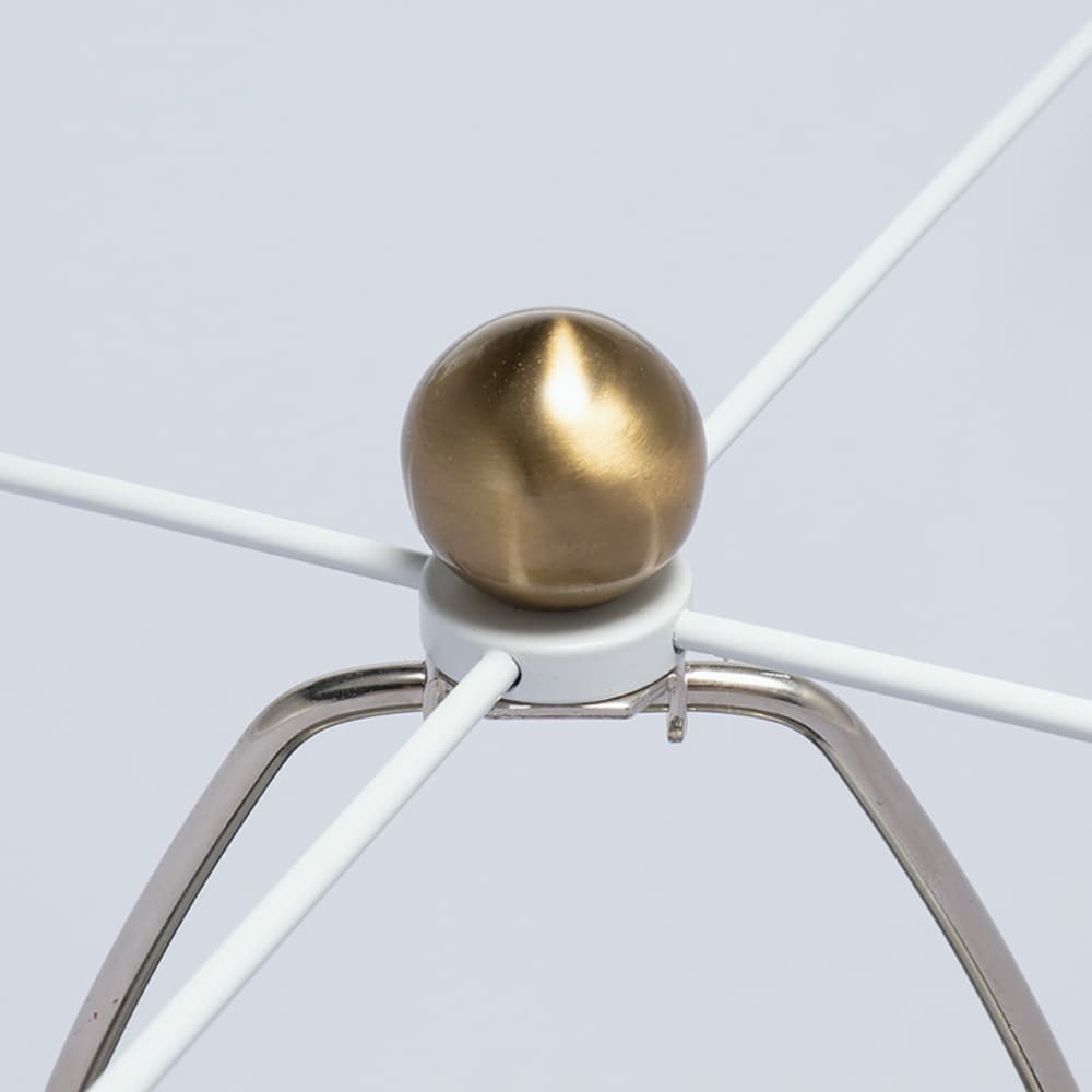 Alt View 4. Luckbyte - 15x26 Inch White Gold Thin Pyramid Table Lamp With Drum Shade Assembly Required.