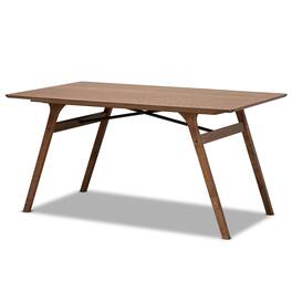 Baxton Studio - Saxton Mid-Century Modern Transitional Finished Wood Dining Table - Walnut Brown/Black