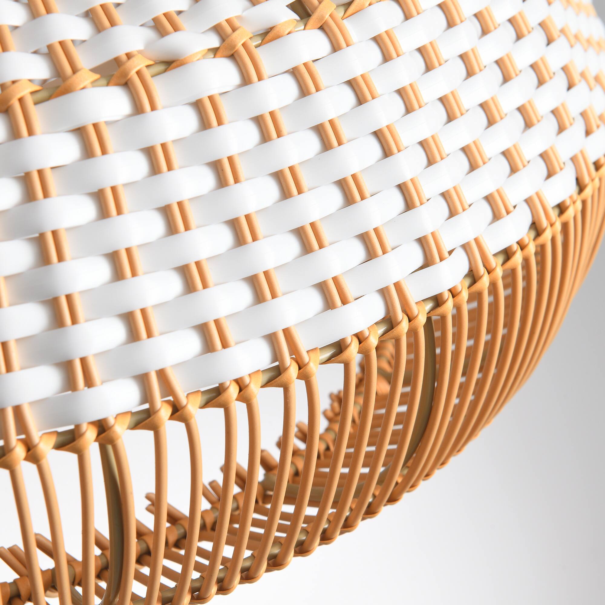 Alt View 8. Parrot Uncle - 1-Light Coastal Retro Brown Rattan Hand-Woven Cloche Hanging Cage Pendant Light - Brown.