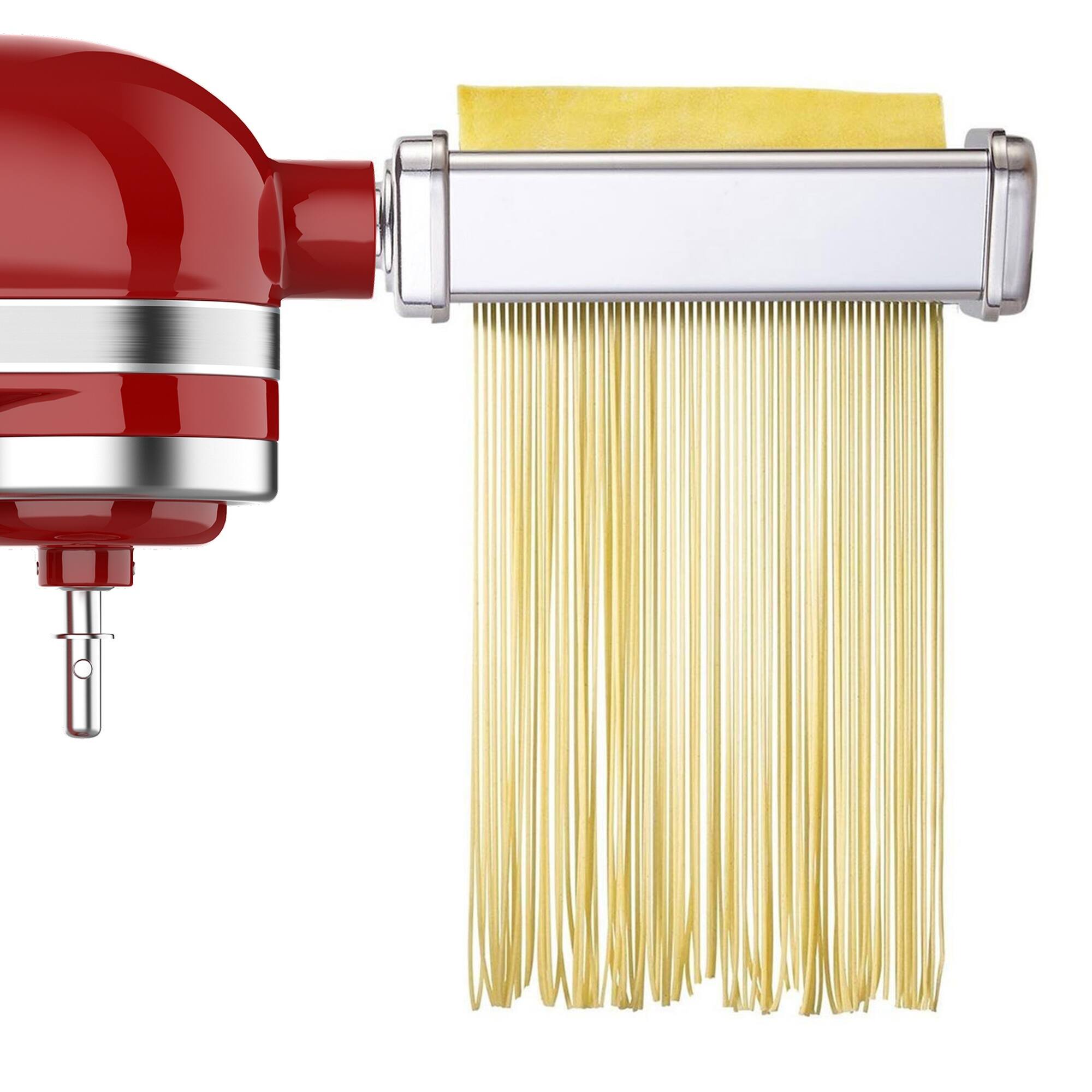 Alt View 5. Gvode - Gvode 3 piece, 3-in-1 Pasta Kitchen Attachment for Stand Mixer, All-Metal Roller & Cutters - Silver.