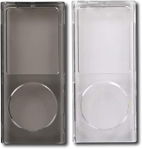 Front Standard. Init® - Acrylic Case for 4th-Generation Apple® iPod® nano (2-Pack) - Clear/Gray.