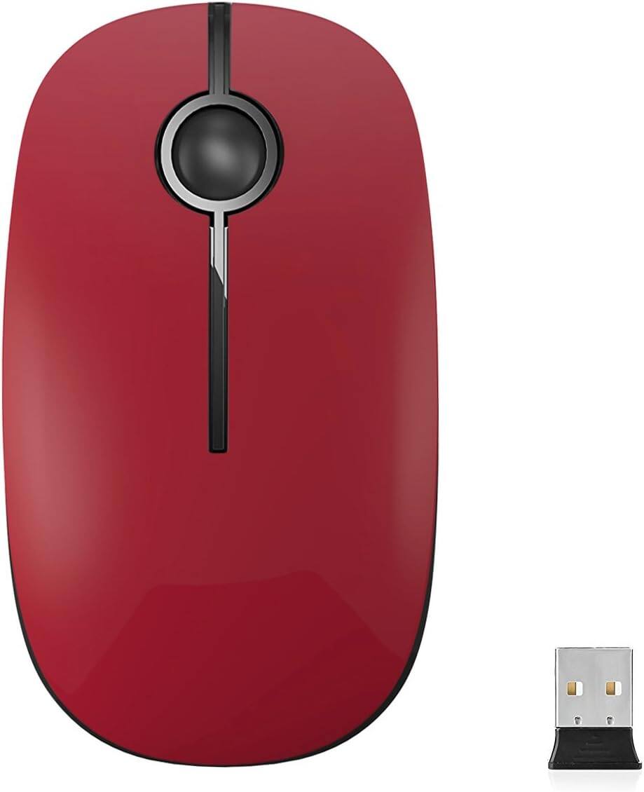 Alt View 7. SEENDA - Wireless Mouse, 2.4G Slim Computer Laptop Mouse - Red.