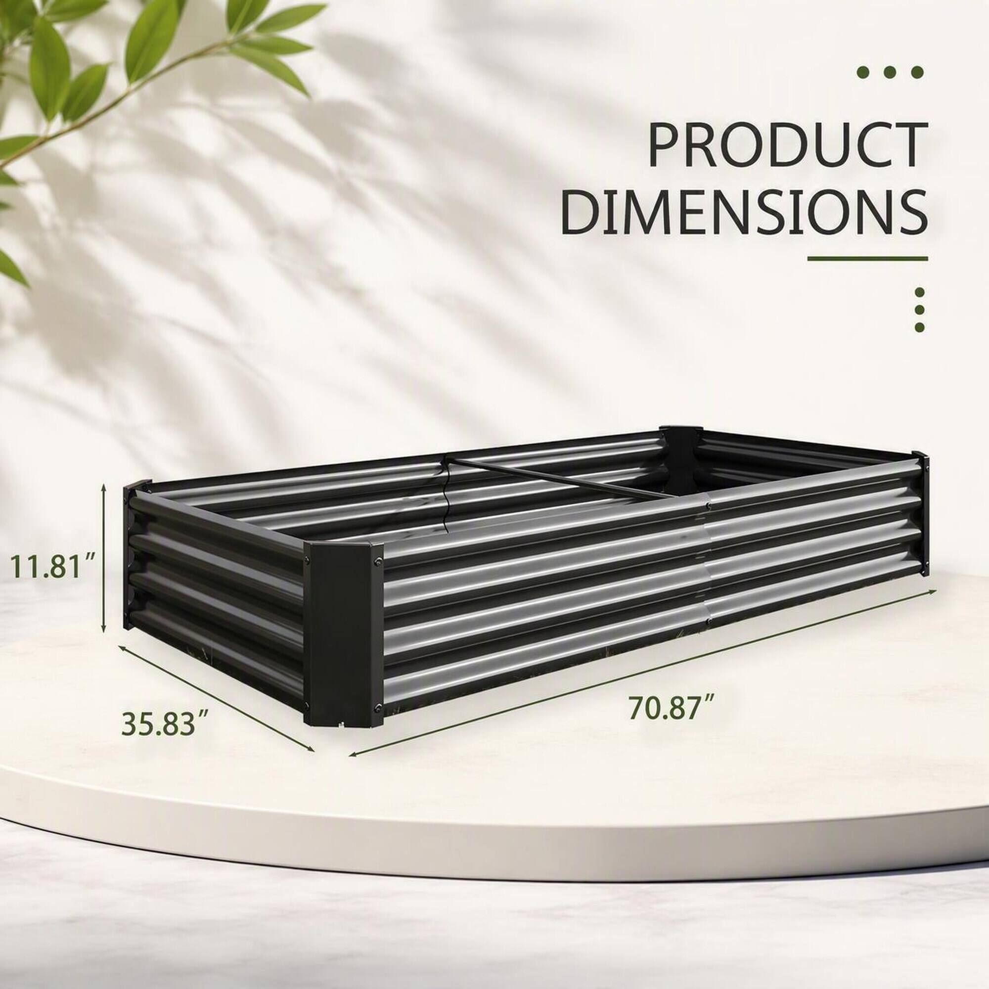 PRODUCT DIMENSIONS
11.81"
35.83"
70.87"