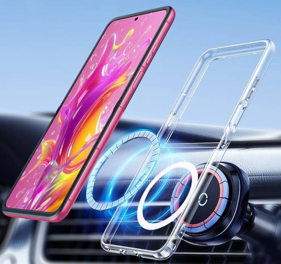 Alt View 9. Nakedcellphone - Clear Case for Motorola RAZR ULTRA 2025/2026 Flip Phone - Compatible with MagSafe - Clear.