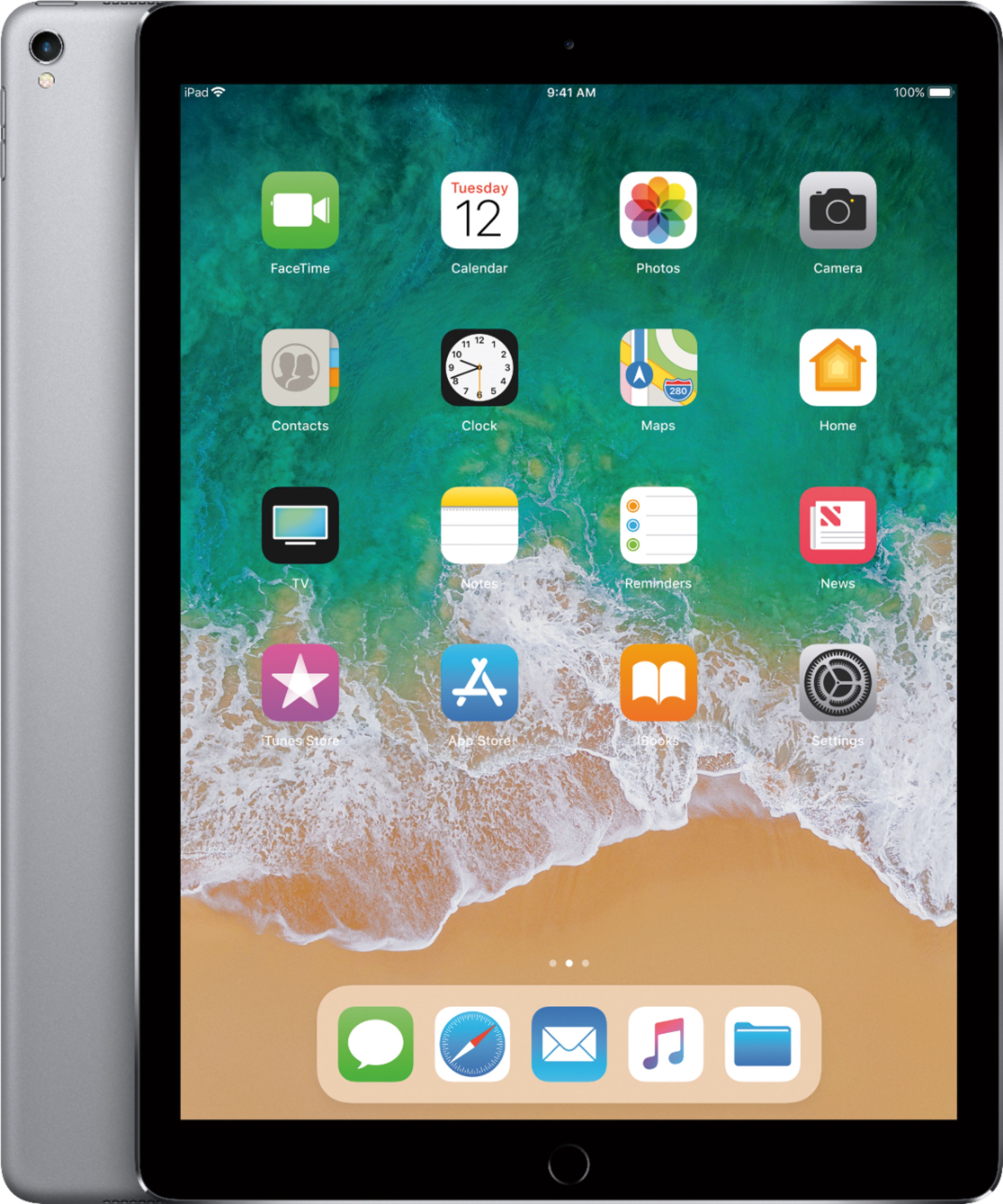 Kong Lear halvø efter skole Apple 12.9-Inch iPad Pro (2nd generation) with Wi-Fi 256GB Space Gray  MP6G2LL/A - Best Buy
