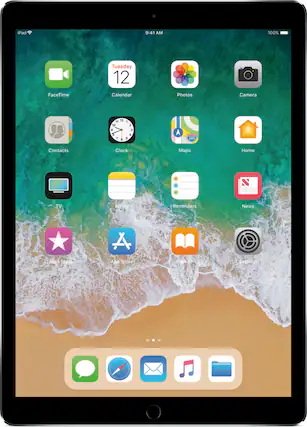 Front. Apple - iPad Pro 12.9-inch (2nd generation) with Wi-Fi + Cellular - 256 GB.