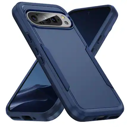 Front. Entronix - Entronix Dual-Layer Case for Google Pixel 9/9 Pro - Soft-Touch Protection - Navy.