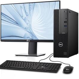 Dell - Refurbished Excellent - OptiPlex SFF Desktop Computer PC | Intel Core i5-10th 3.10 to 3.80GHz | 8GB RAM | 128GB SSD | 19" LED | Wi-Fi | Win11 - Black