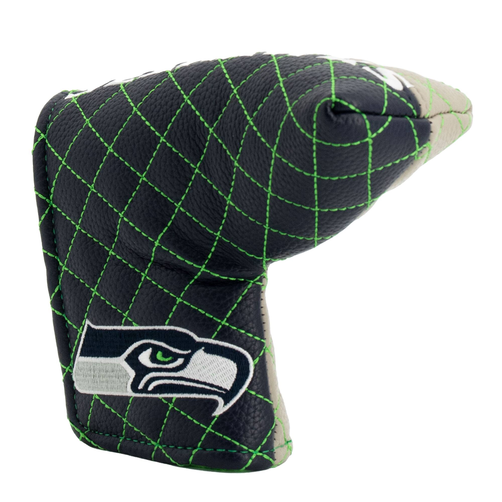 Alt View 2. Team Golf - Seattle Seahawks Quilted Blade Putter Cover - Multicolor.