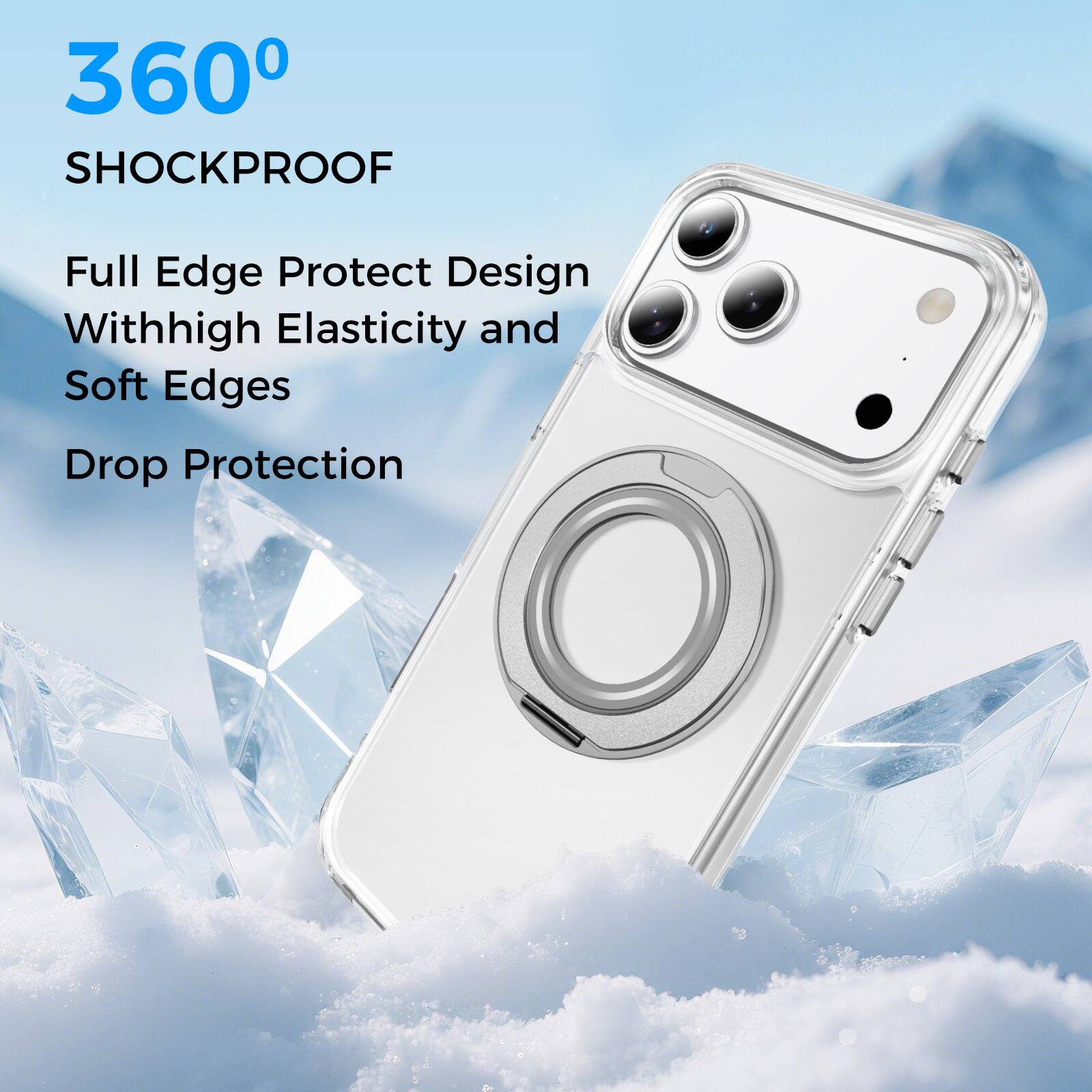 360° SHOCKPROOF

Full Edge Protect Design With High Elasticity and Soft Edges

Drop Protection