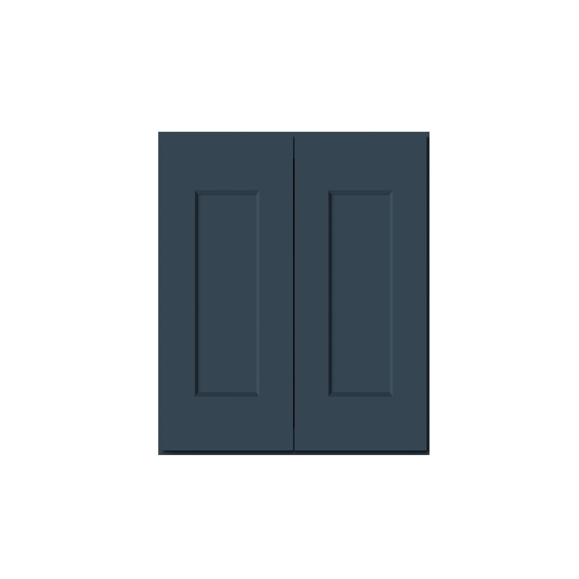 Alt View 1. Boyel Living - 24-in W x 18-in H x 12-in D Shaker RTA Kitchen Wall Cabinet with Soft-Close - Charcoal Blue.