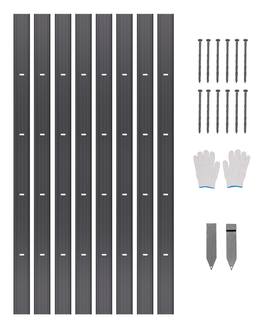 VEVOR - Metal Landscape Edging, 8 Packs 72 in Rust-Resistant Aluminum Alloy Landscape Edging, Bendable Garden Edging Border - Black