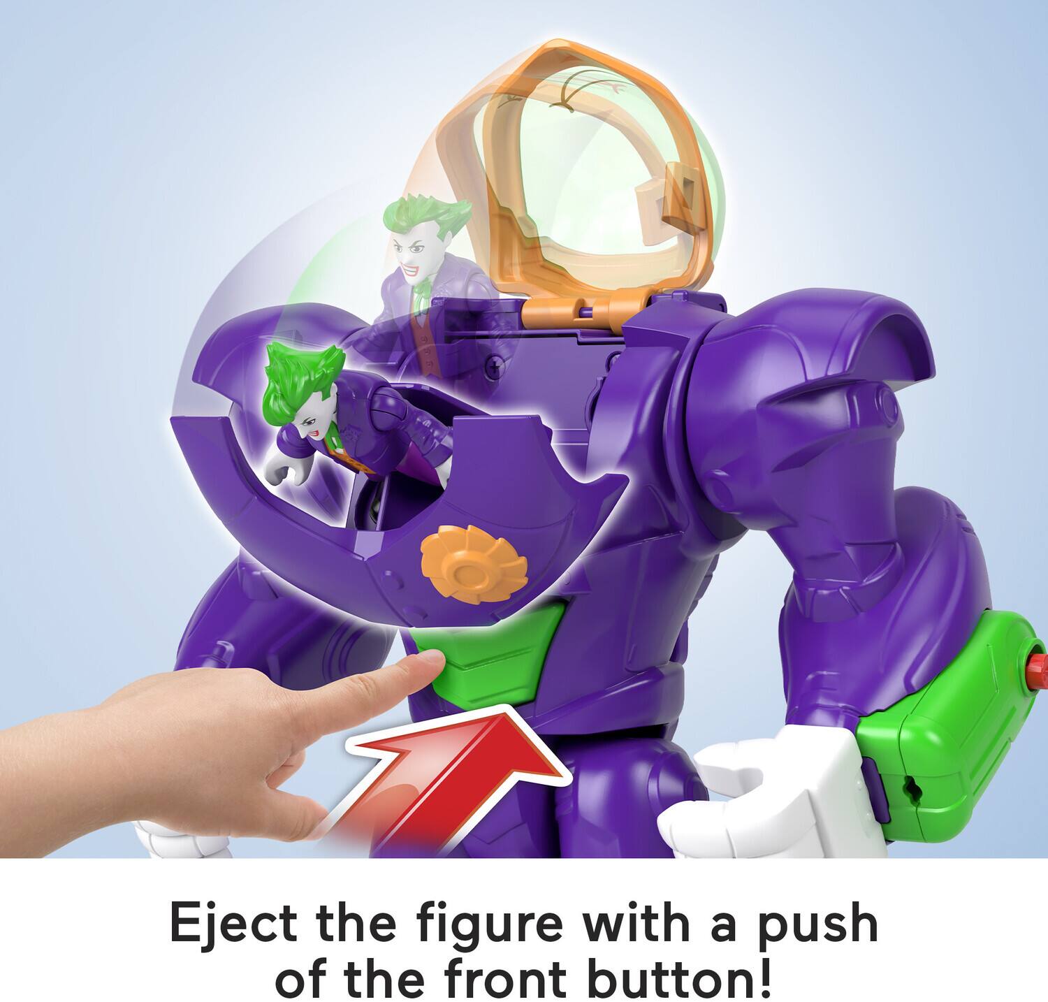 Eject the figure with a push of the front button!