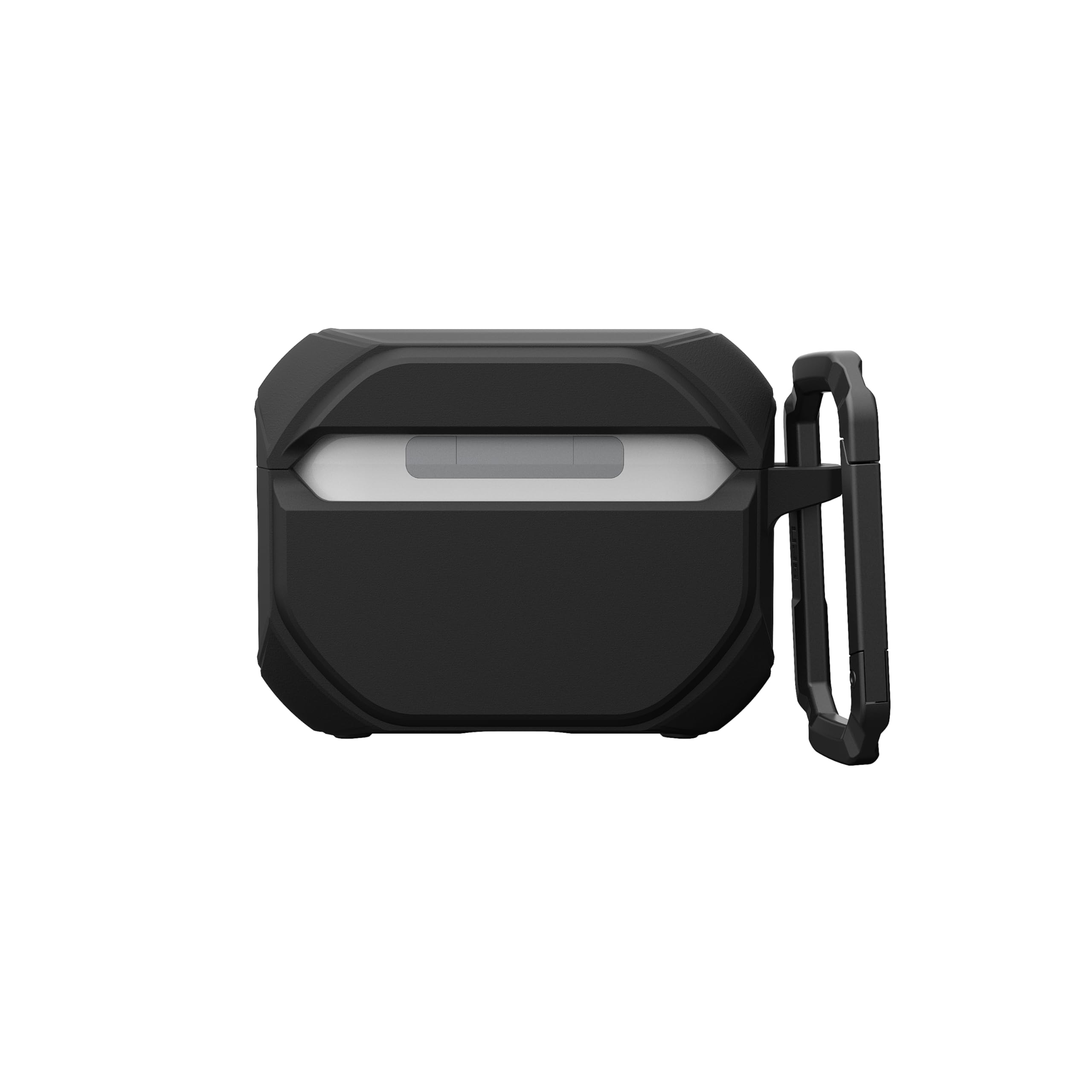 Alt View 6. UAG - AirPods Pro 3rd Gen Case w/ Built-in Phone Stand & Detachable Carabiner Clip, Rugged Protective Cover, Monarch - Black/Silver.