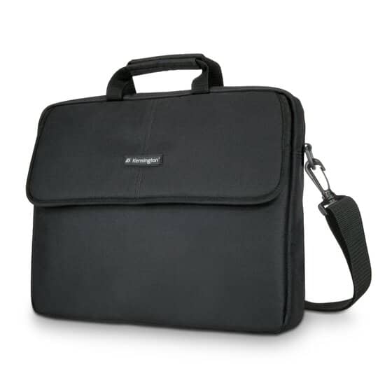 Kensington - Simply Portable SP17 Classic Laptop Sleeve SKU K62567USA – Polyester, Padded Compartment, Shoulder Strap - Black