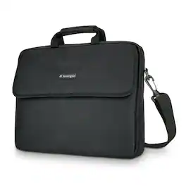Kensington - Simply Portable SP17 Classic Laptop Sleeve SKU K62567USA – Polyester, Padded Compartment, Shoulder Strap - Black