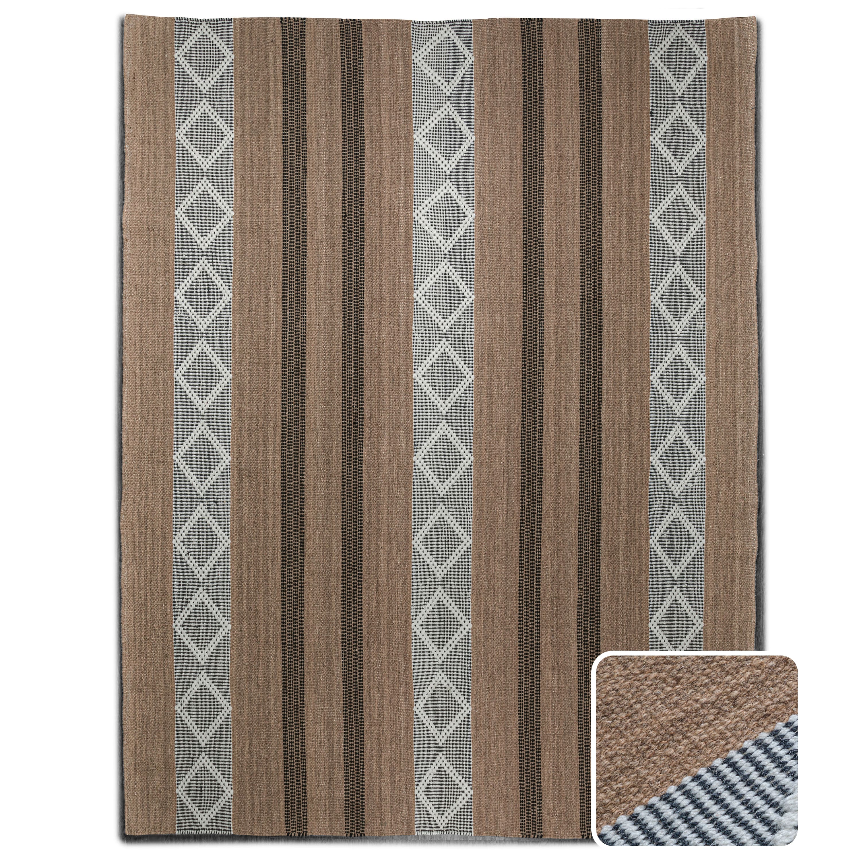 Simpli Home - Hart 8 x 10 Area Rug - Taupe,Black - Front_Zoom