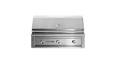 A stainless steel grill with a silver lid.