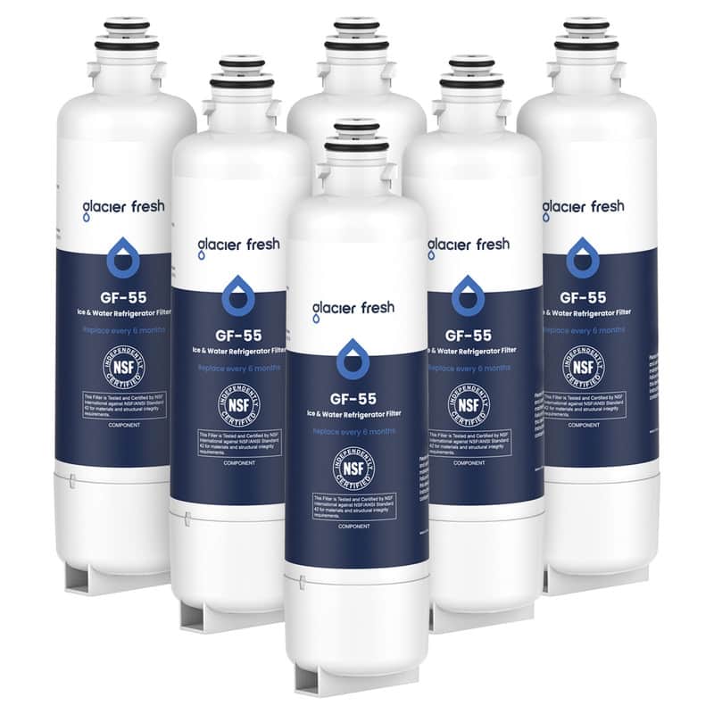 GLACIER FRESH - Replacement for Bosch 11025825 Ultra Clarity Pro Refrigerator Water Filter BORPLFTR50, 6 Pack