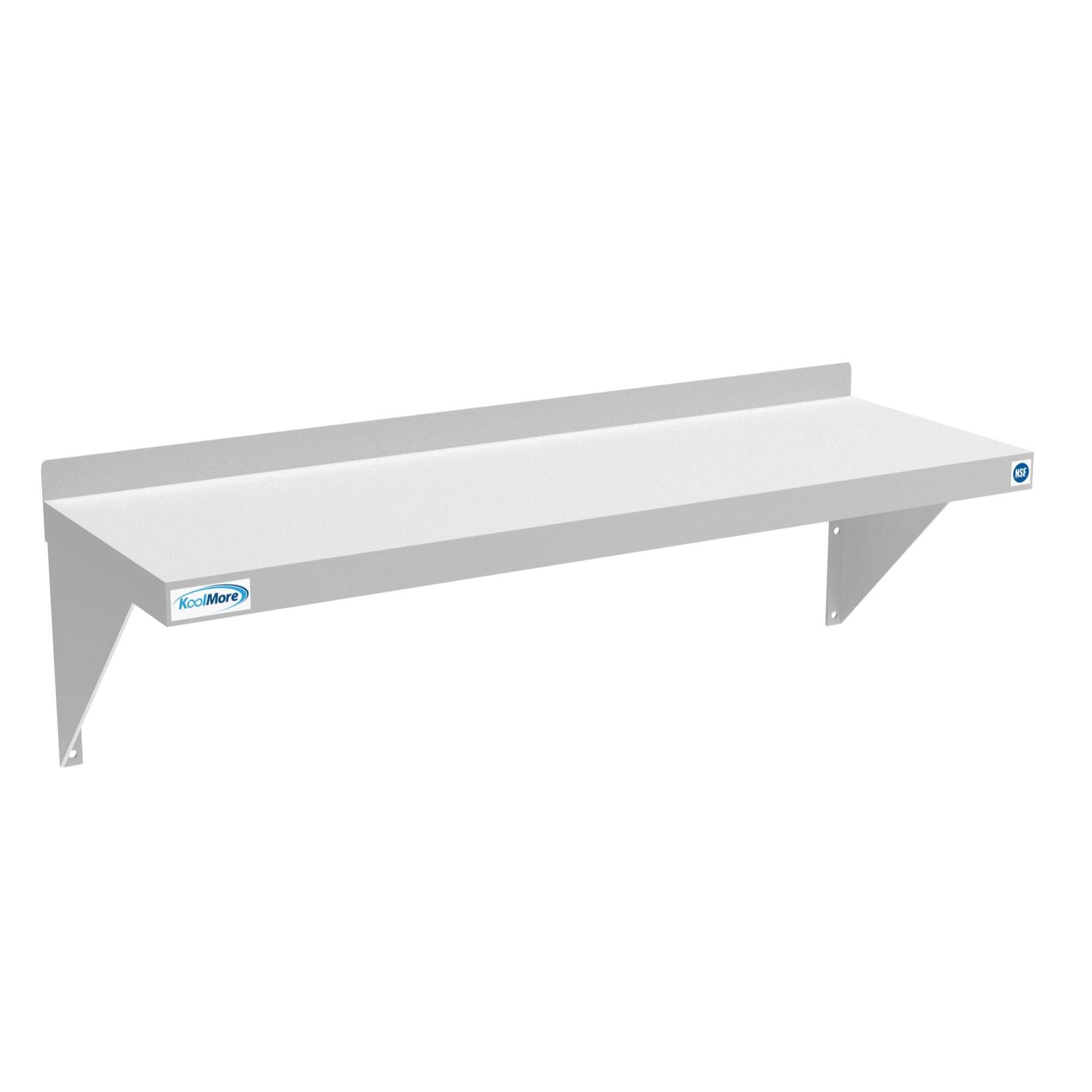Back. Koolmore - 12" x 36" 18-Gauge Stainless-Steel Heavy Duty Wall Shelf, WMSH-1236. - Stainless-Steel.