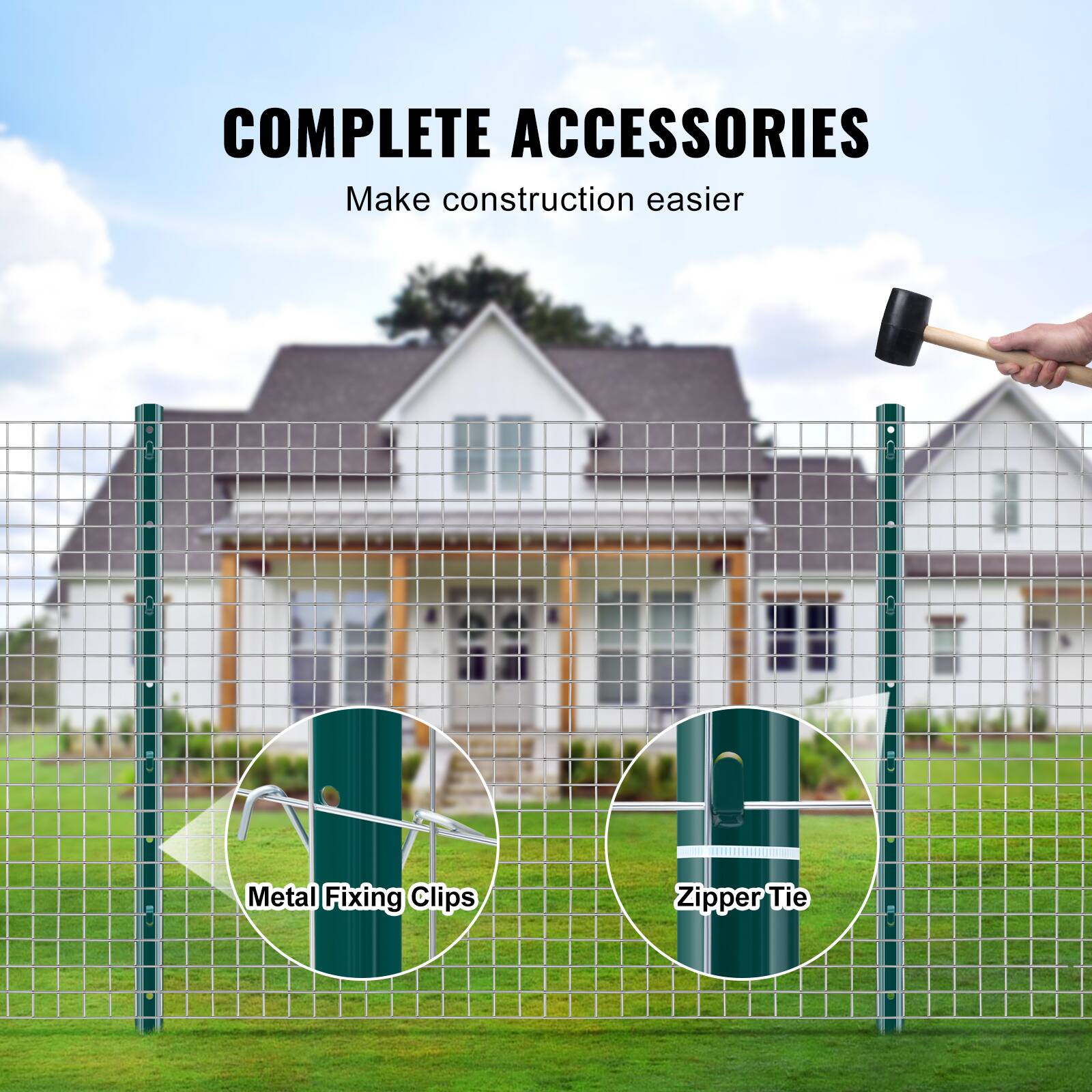 COMPLETE ACCESSORIES
Make construction easier
Metal Fixing Clips
Zipper Tie