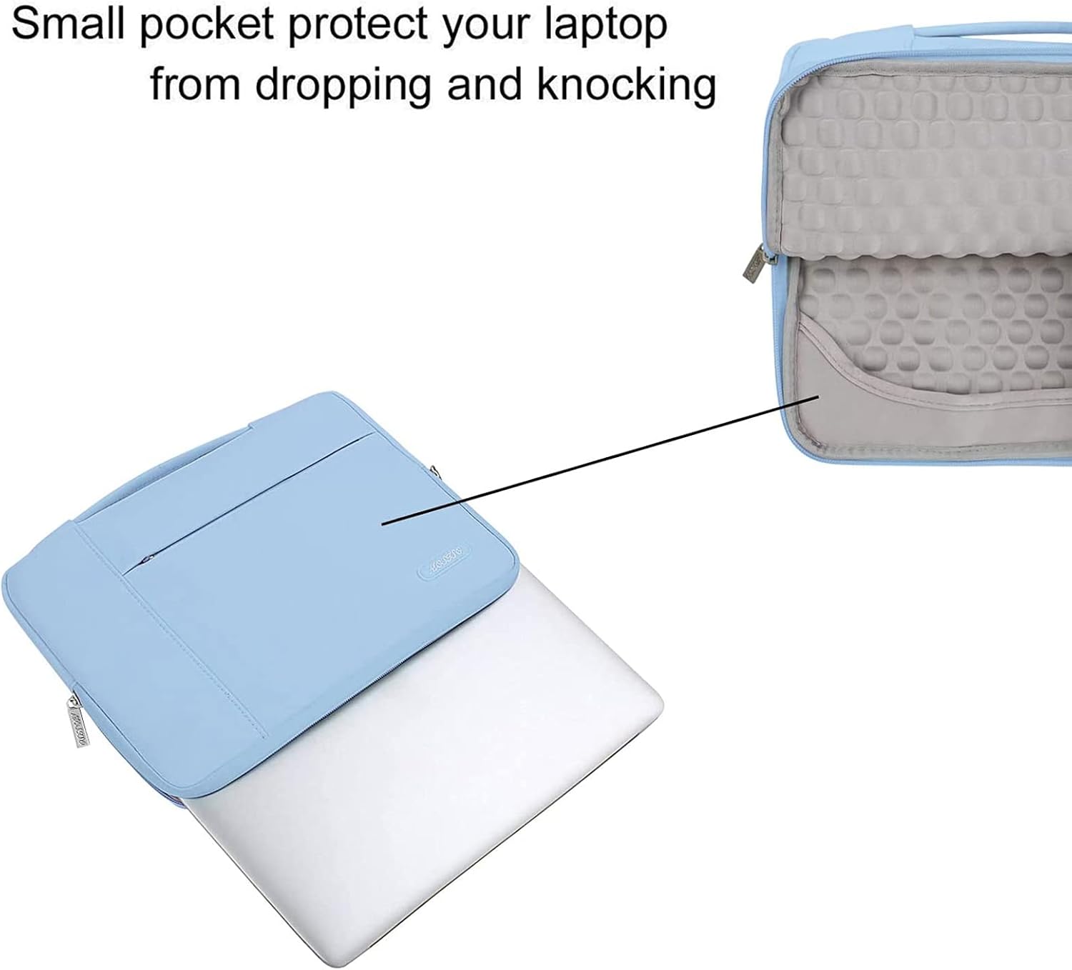 Small pocket protect your laptop from dropping and knocking.