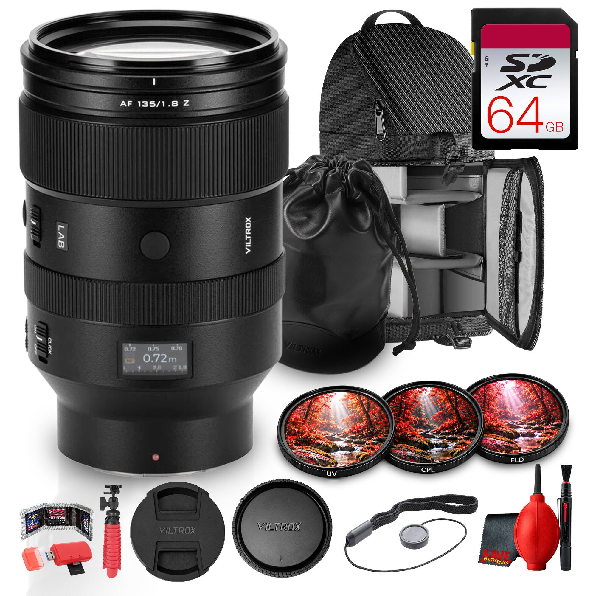 AF 135/1.8 Z  
XC 64 GB  
LAB  
VILTROX  
0.72 0.75 0.70 0.72m 4 2.8 21.8  
VILTROX  
UV  
CPL  
FLD  
VILTROX  
VILTROX  
SAVE ELECTIONICS