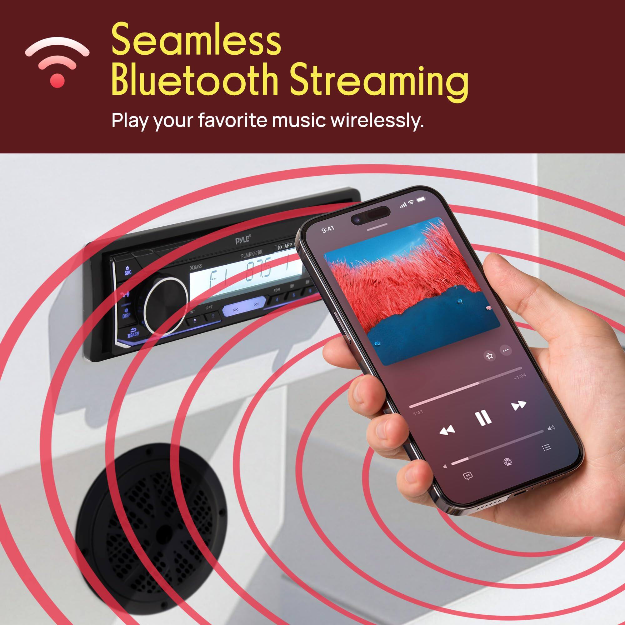 Seamless Bluetooth Streaming  
Play your favorite music wirelessly.