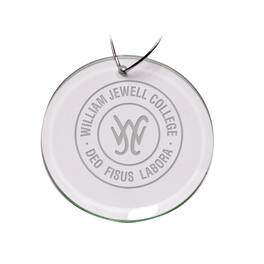 Jardine - William Jewell Cardinals 3'' Glass Round Ornament - Multicolor