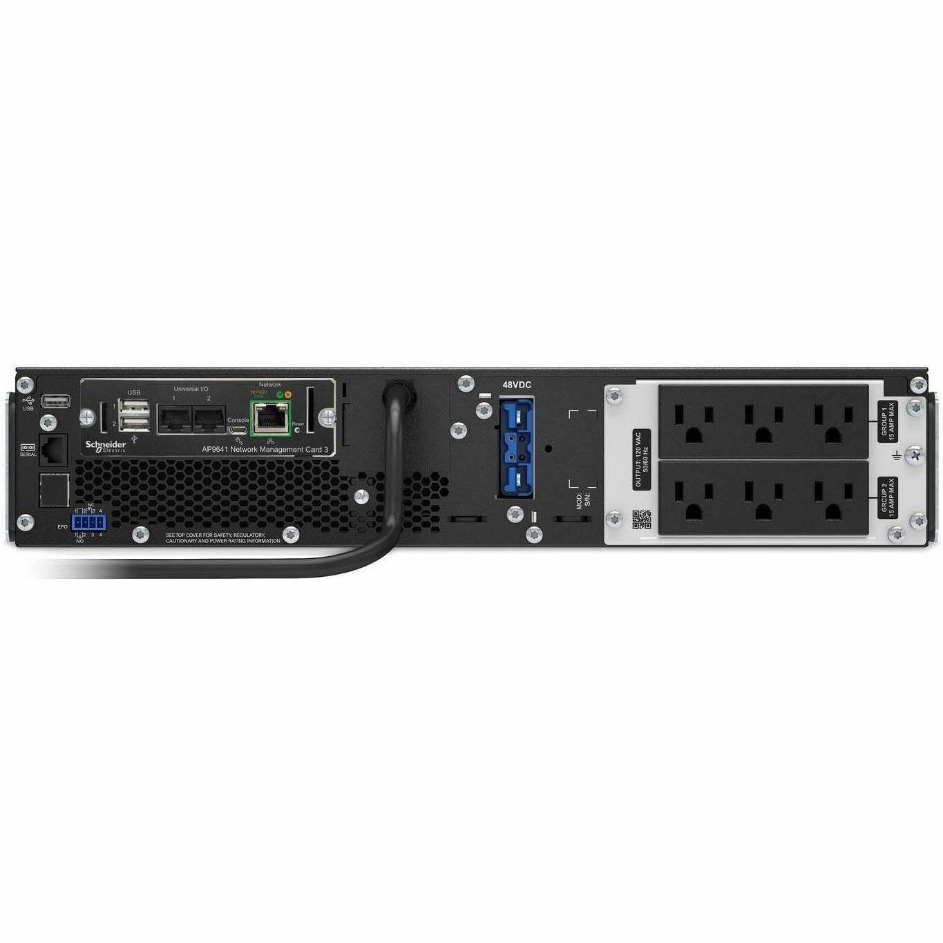 - Schneider Electric
- AP9641 Network Management Card 3
- USB
- USB
- Console
- Network
- 48VDC
- 48VDC
- 10/100/1000BASE-T
- 10/100/1000BASE-T
- 10/100/1000BASE-T
- 10/100/1000BASE-T
- 10/100/1000BASE-T
- 10/100/1000BASE-T
- 10/100/1000BASE-T
- 10/100/1000BASE-T
- 10/100/1000BASE-T
- 10/100/1000BASE-T
- 10/100/1000BASE-T
- 10/100/1000BASE-T
- 10/100/1000BASE-T
- 10/1