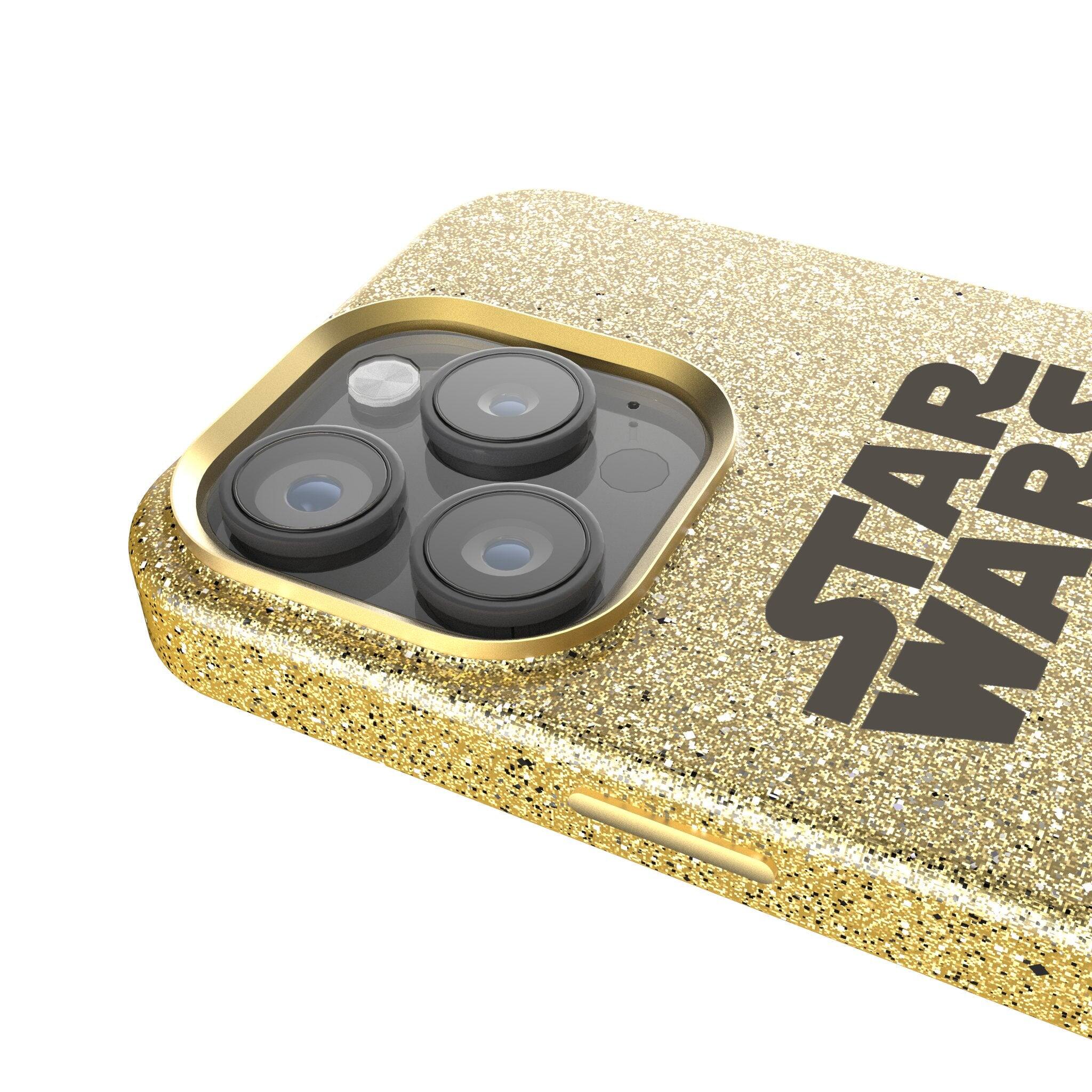 Back. Keyscaper - Star Wars: A New Hope Color Block Gold Bling Phone Case - Apple iPhone 16 Pro Max - Han Solo.