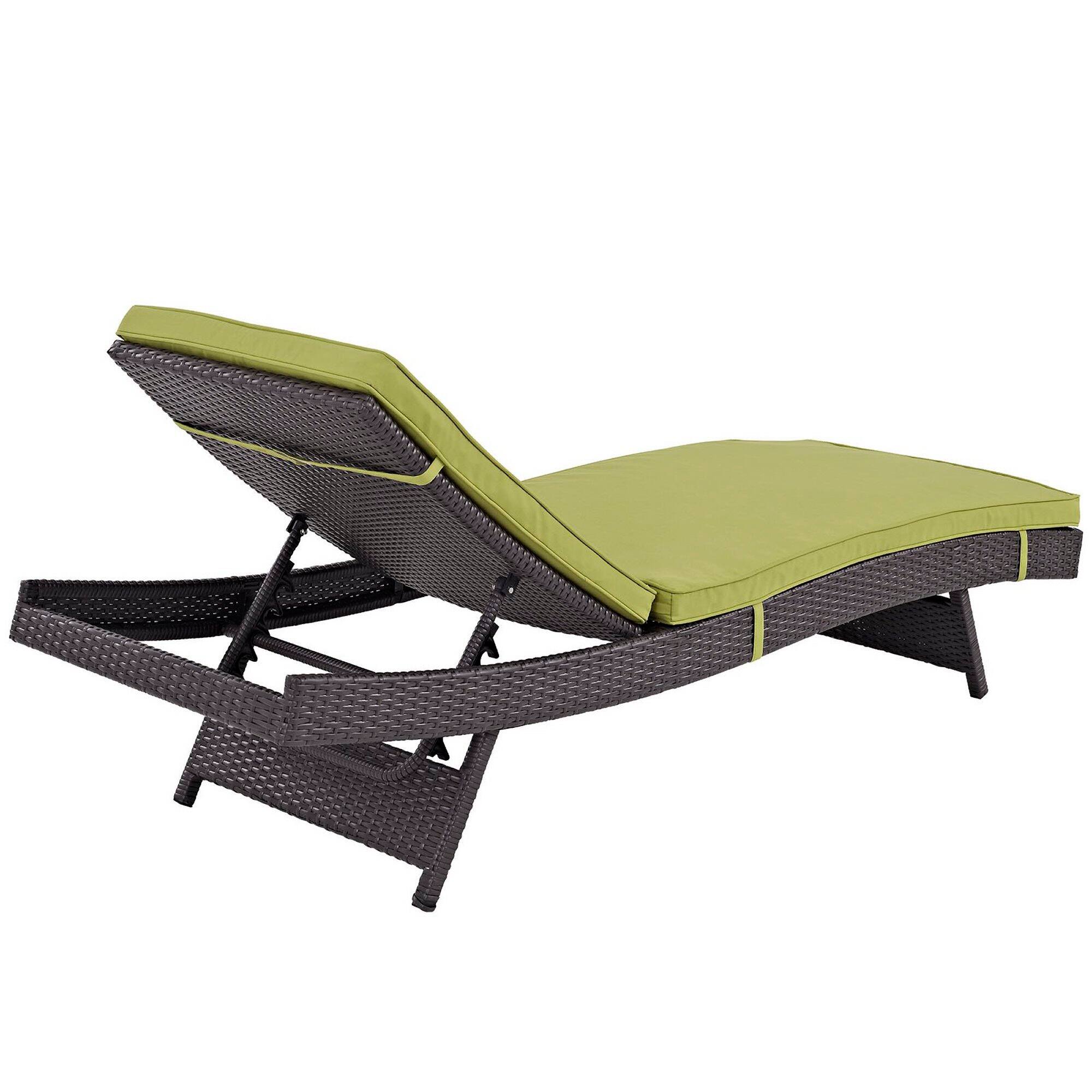 Back. Modway - Convene Outdoor Patio Chaise by Modway - Espresso Peridot.