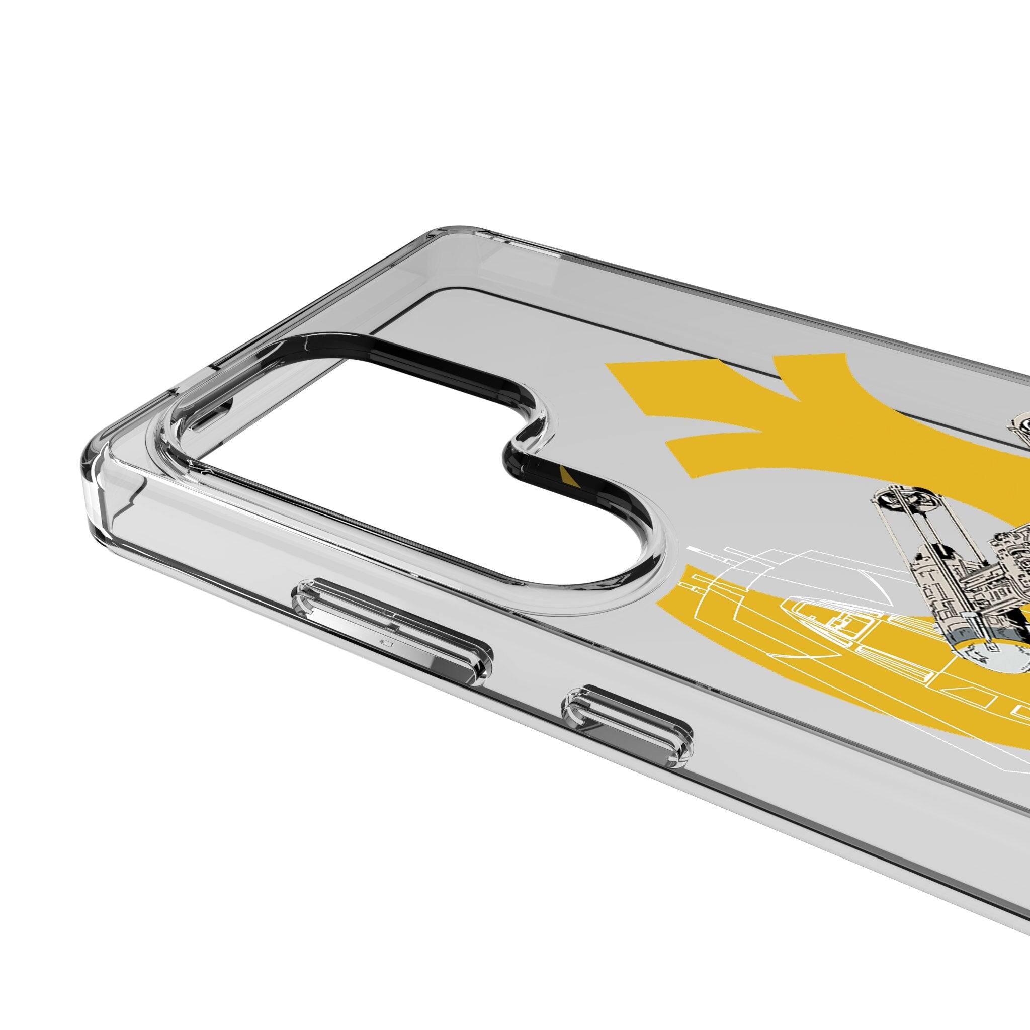 Left. Keyscaper - Star Wars: A New Hope FactionTech Clear Phone Case - Samsung Galaxy S25 Ultra - Y-Wing.